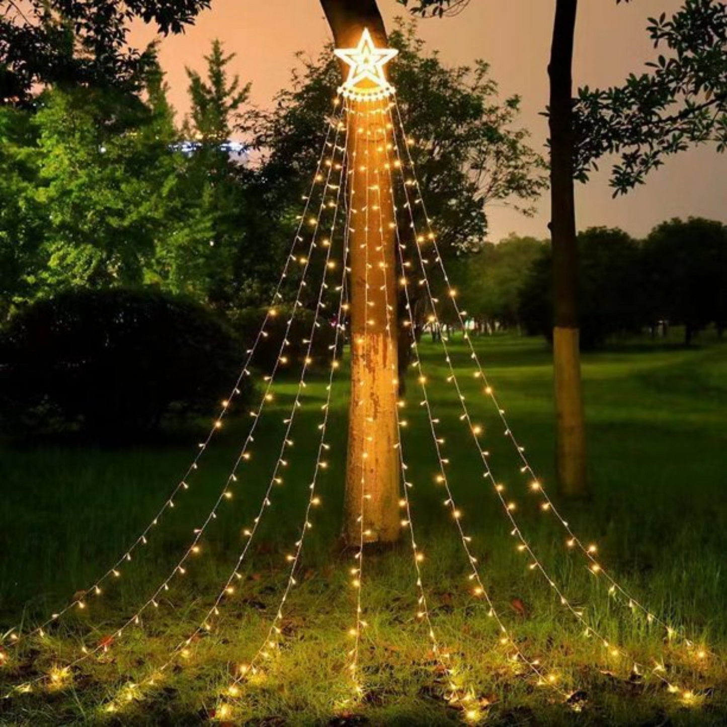 Luces Navidad Cascada Estrella, GlowFall™