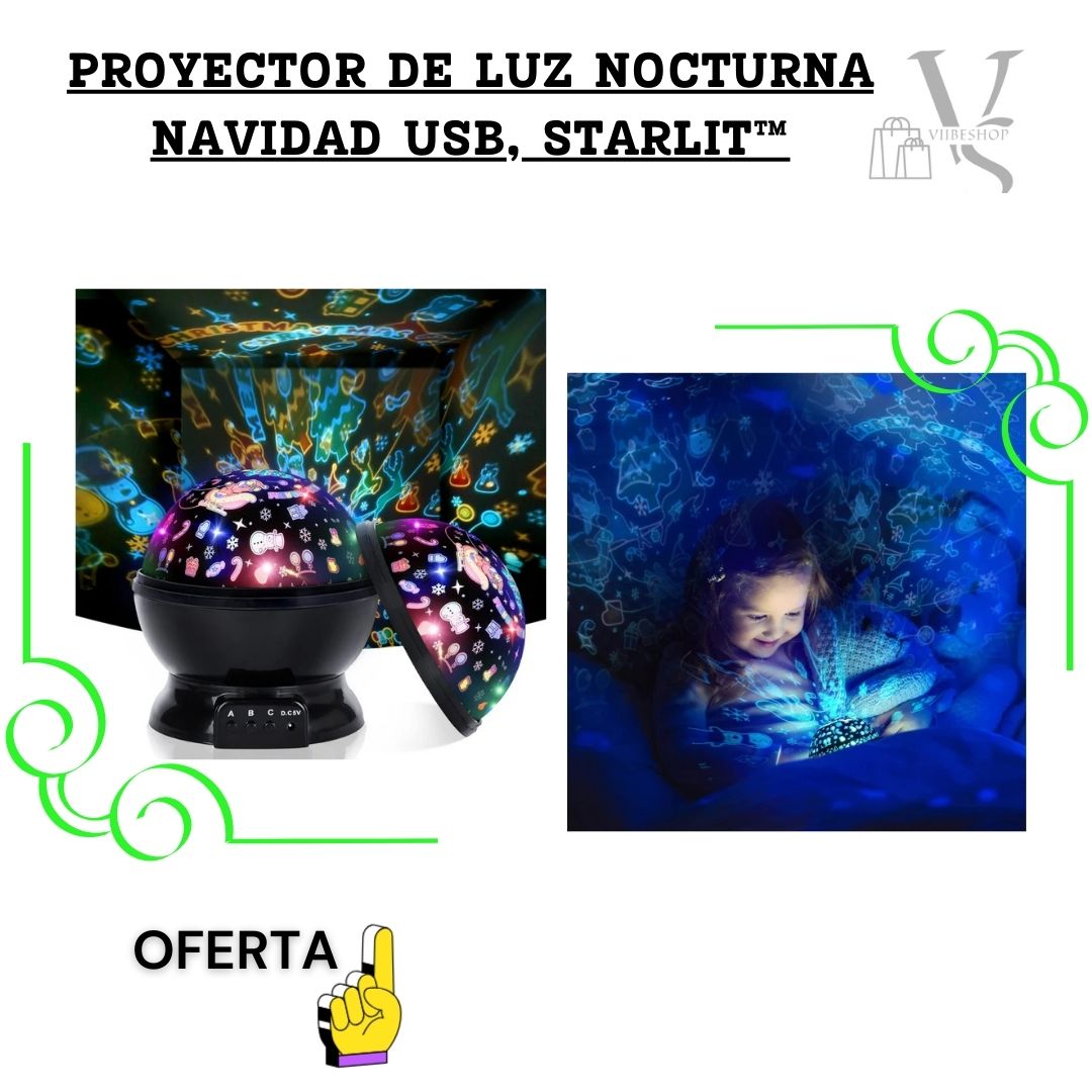 Proyector De Luz Nocturna Navidad USB, StarLit™