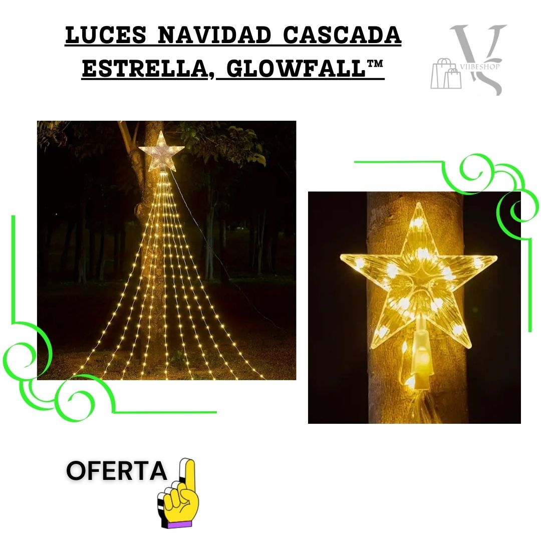 Luces Navidad Cascada Estrella, GlowFall™